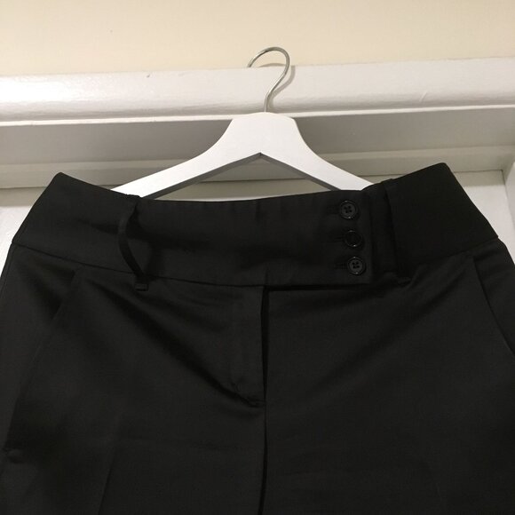 BCBG MaxAzria Sz 4 Tabatha Black Wide Leg Dress Pants Trousers (Like New) - Picture 4 of 9